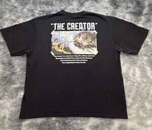 GSTR Men’s Black Graphic T-Shirt XL "The Creator" Michelangelo Art Print
